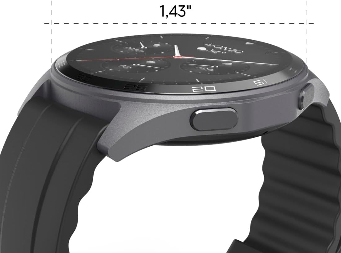 Hama Smartwatch 7010 - 1.43 inch AMOLED - Zwart - GPS - Waterdicht