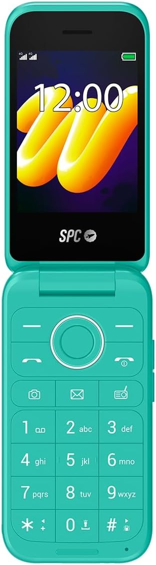 SPC Wild - Basic 4G-mobiel voor digitale ontkoppeling en eerste veilige verbinding voor tieners | Camera, dubbel scherm, SOS-knop en 7-daagse batterij | turkoois