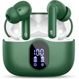 Draadloze hoofdtelefoon, Bluetooth 5.3 met HD-microfoon, hifi-stereo, led-display, ruisonderdrukking, 13 mm dynamische driver, IP7, waterdicht, 36H, zwarte hoofdtelefoon