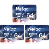 Netac Micro SD-kaart A1, U1, C10, V10, FHD, 600X, UHS-I snelheid tot 90/10 MB/sec(R/W) Micro SD-kaart voor telefoon, camcorder, switch, GoPro Tablet 32 GB 2 stuks - Maat 32GB×2