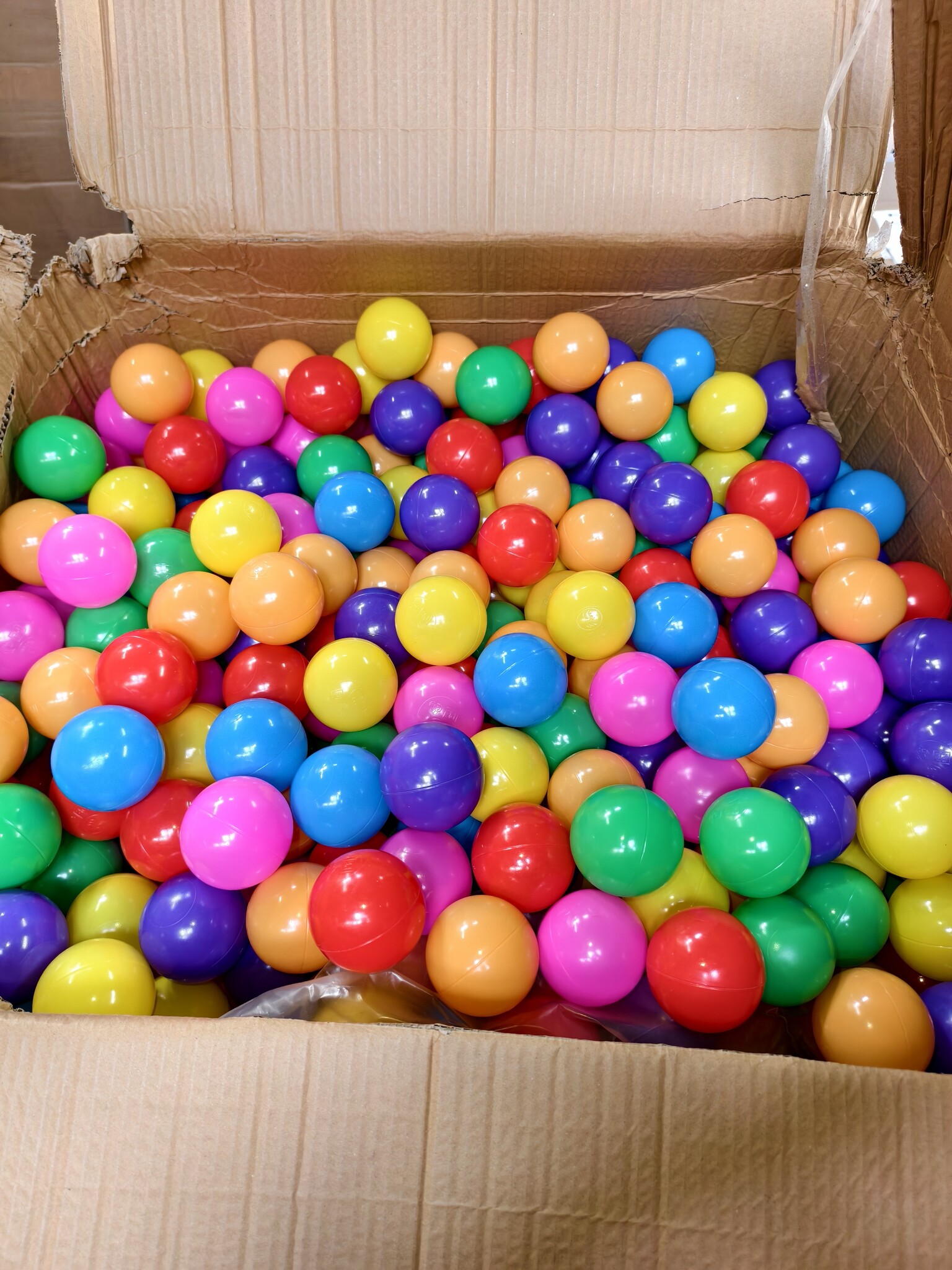 Ballenbak ballen 1000 stuks 7cm, rood, groen, paars, roze, geel, blauw