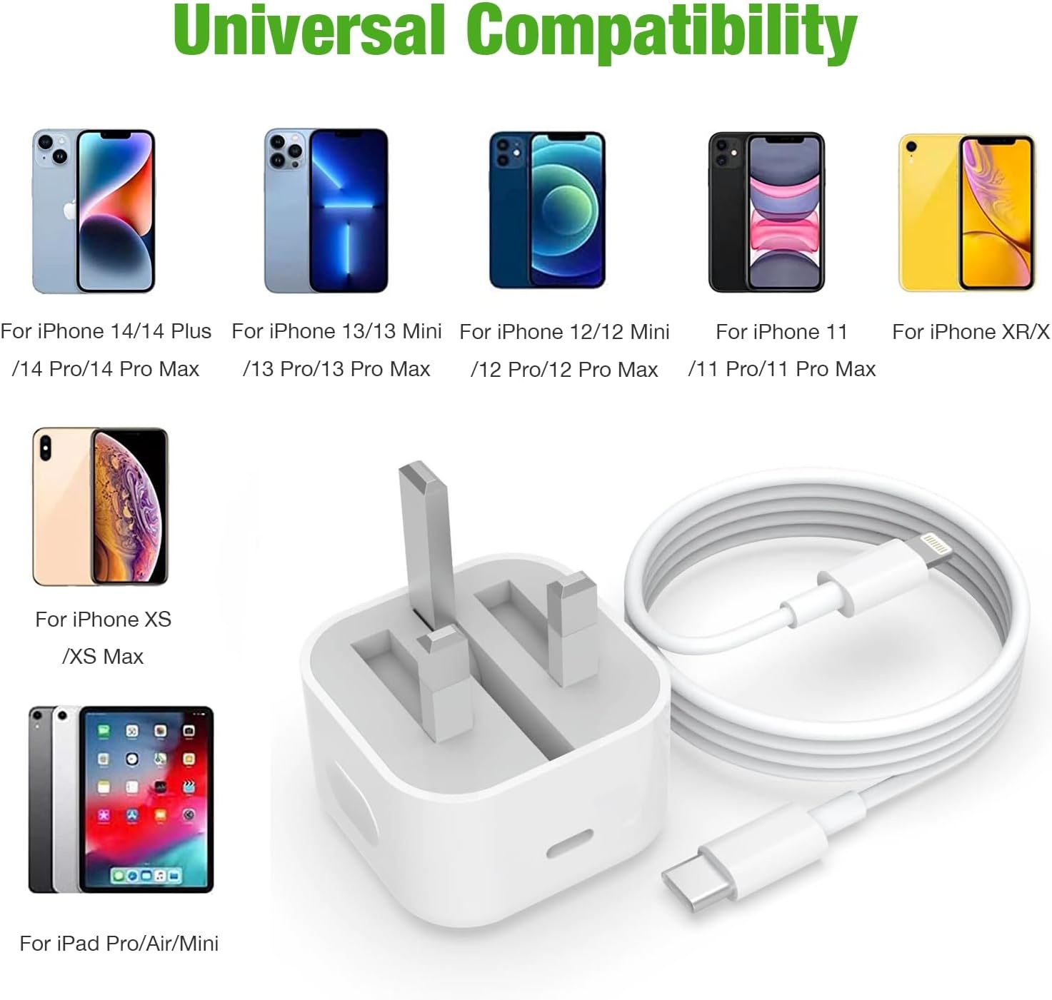 20W iPhone Snellader met 1,8 meter USB-C naar Lightning kabel - MFi Gecertificeerd