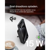 Belkin BoostCharge Pro draadloze 10000mAh-powerbank met Qi2, MagSafe-compatibele draagbare lader + uitklapbare standaard - iPhone 16, 16 Plus, 16 Pro, 16 Pro Max, iPhone 15, 14, 13, 12, meer - Zwart