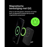 Belkin BoostCharge Pro draadloze 10000mAh-powerbank met Qi2, MagSafe-compatibele draagbare lader + uitklapbare standaard - iPhone 16, 16 Plus, 16 Pro, 16 Pro Max, iPhone 15, 14, 13, 12, meer - Zwart
