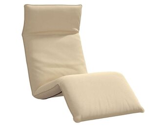 vidaXL Ligstoel inklapbaar 175x54x8,5 cm Oxford stof beige