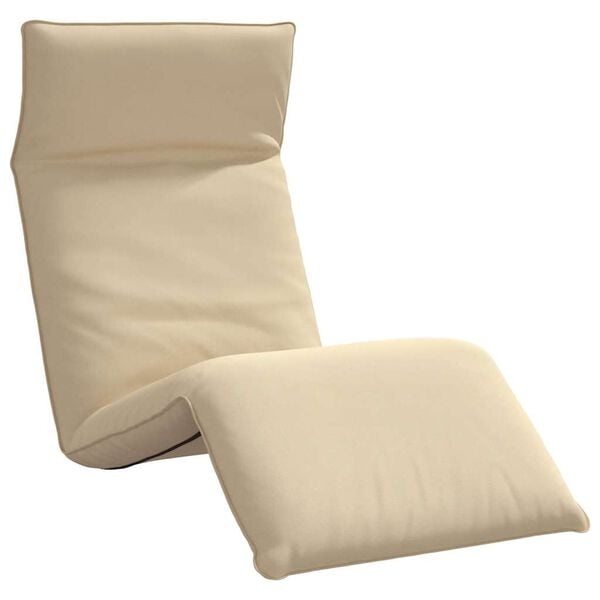 vidaXL Ligstoel inklapbaar 175x54x8,5 cm Oxford stof beige