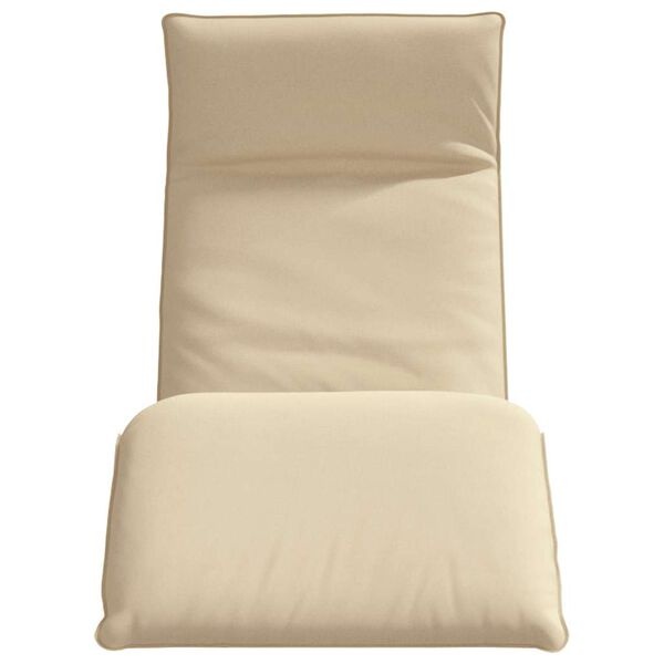 vidaXL Ligstoel inklapbaar 175x54x8,5 cm Oxford stof beige