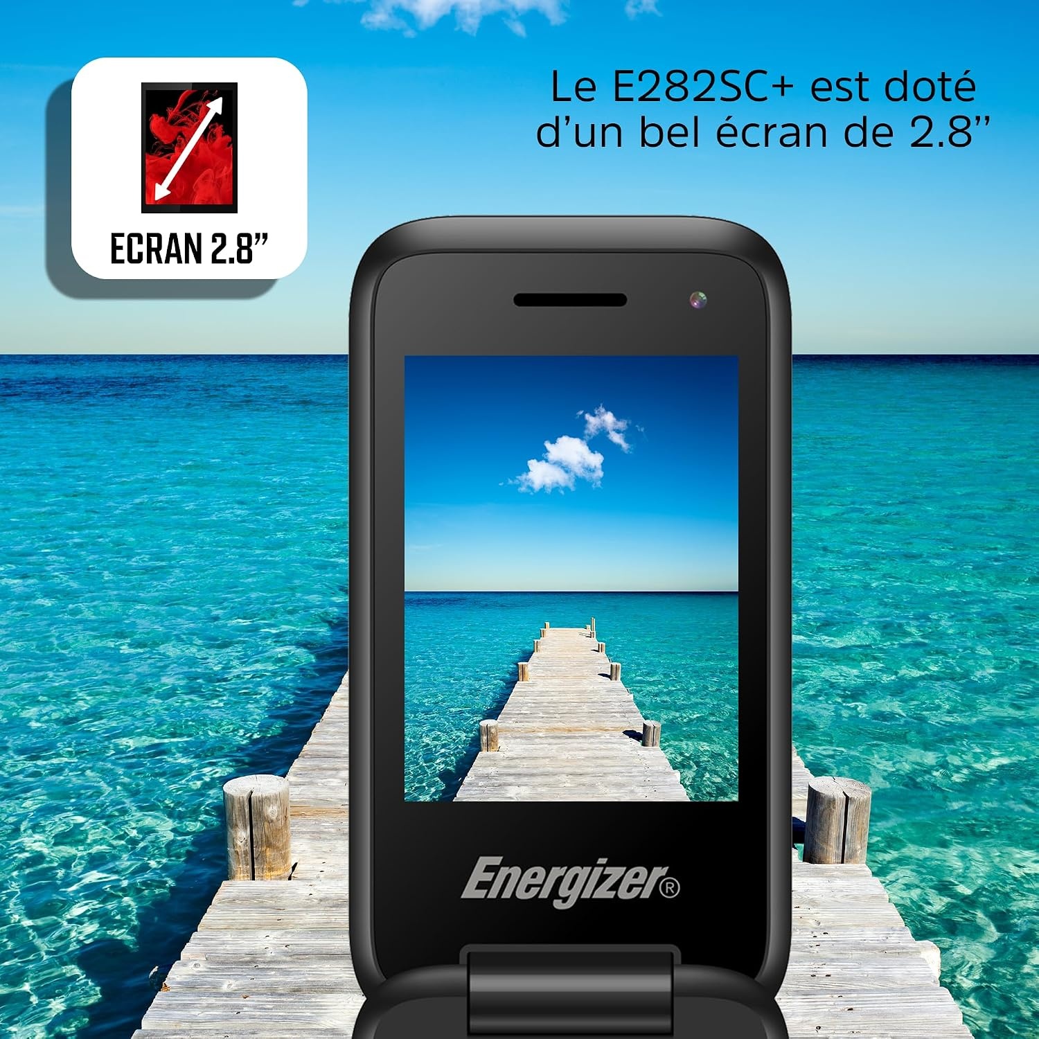 Energizer E282SC+ Klaptelefoon - 4G - Dual Sim - 2.8 inch - Zwart