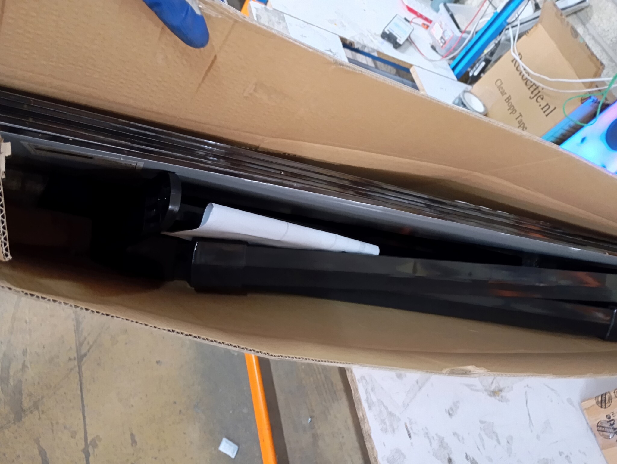 vidaXL Deurluifel 239x90 cm polycarbonaat zwart