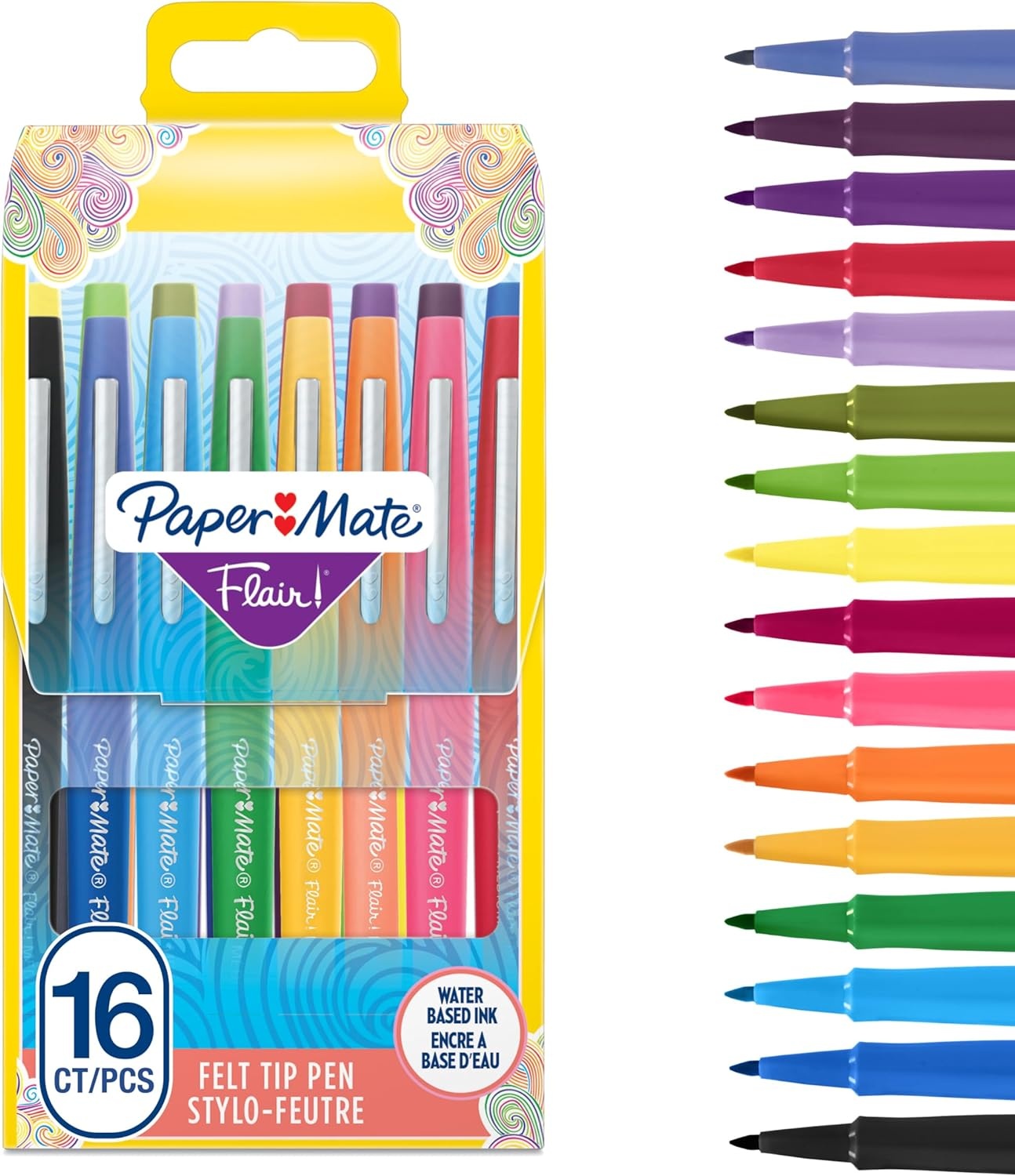 16 Viltstiften Assorti Kleuren - 69% Korting