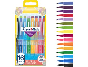 Paper Mate Flair viltstiften - Medium punt 0,7 mm - 16 stuks - Assorti kleuren