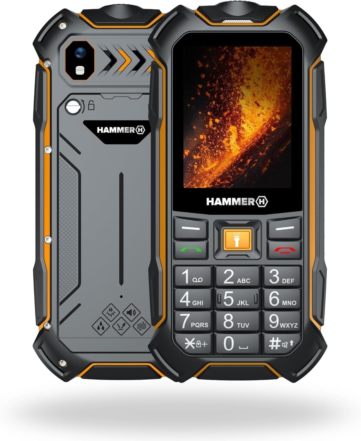 Hammer Boost 2 LTE Robuuste GSM 2.4 Inch Zwart-Oranje