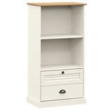 vidaXL Boekenkast VIGO Grenenhout Wit - 75% Korting!