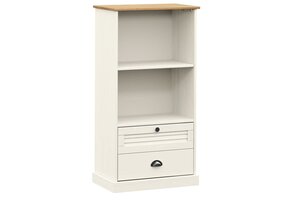 vidaXL Boekenkast VIGO Grenenhout Wit - 75% Korting!