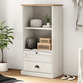 vidaXL Boekenkast VIGO Grenenhout Wit - 75% Korting!