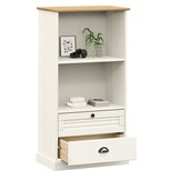 vidaXL Boekenkast VIGO Grenenhout Wit - 75% Korting!
