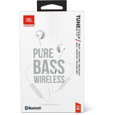JBL TUNE 215 BT – Bluetooth In-Ear Kopfhörer in Weiß – Klangvoller Bass Sound ohne Kabel – Bis zu 16 Stunden Wiedergabezeit mit nur einer Akkuladung