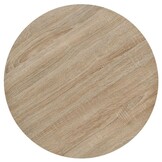 vidaXL Bistrotafel rond 60x75 cm MDF en staal eikenkleur