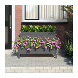 Houten plantenbak 110x84x75cm grijs - 73% korting!