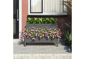Houten plantenbak 110x84x75cm grijs - 73% korting!