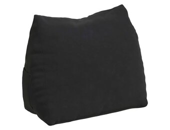 vidaXL Rugkussen Zwart 45 x 20 x 35 cm Katoen Stof