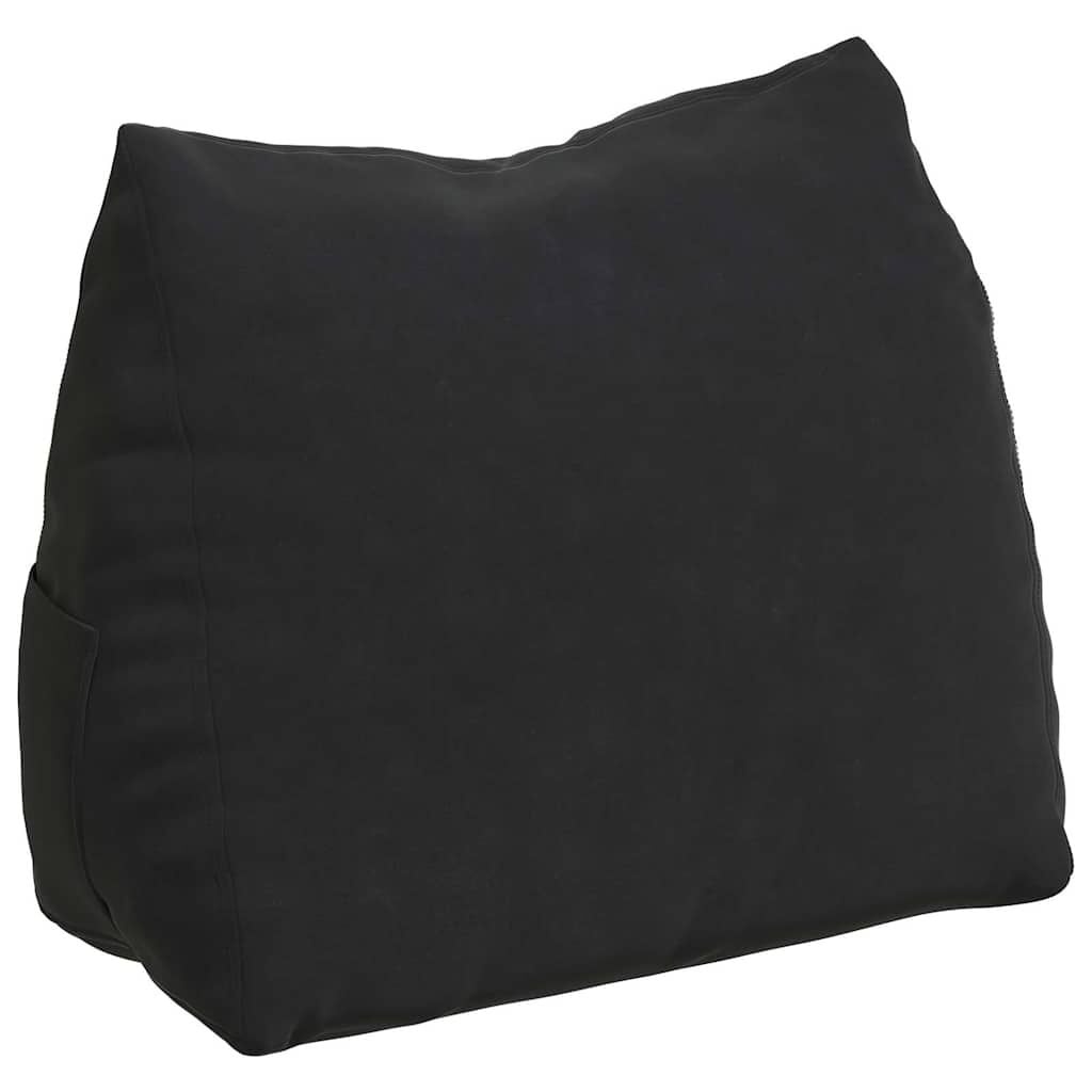 vidaXL Rugkussen Zwart 45 x 20 x 35 cm Katoen Stof