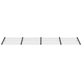 vidaXL Deurluifel 396x90 cm polycarbonaat zwart en transparant