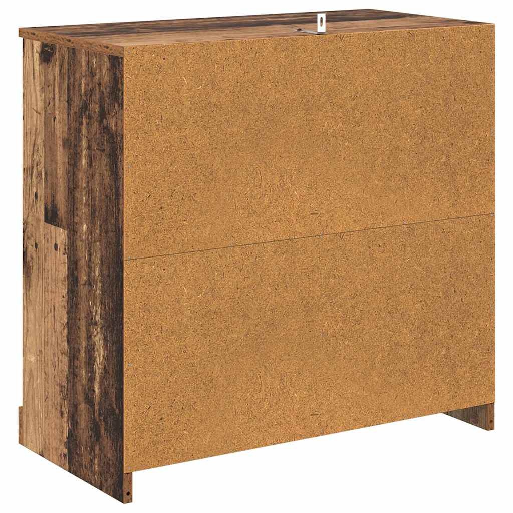 vidaXL Dressoir Oud Hout 70 x 35,5 x 67,5 cm Bewerkt hout