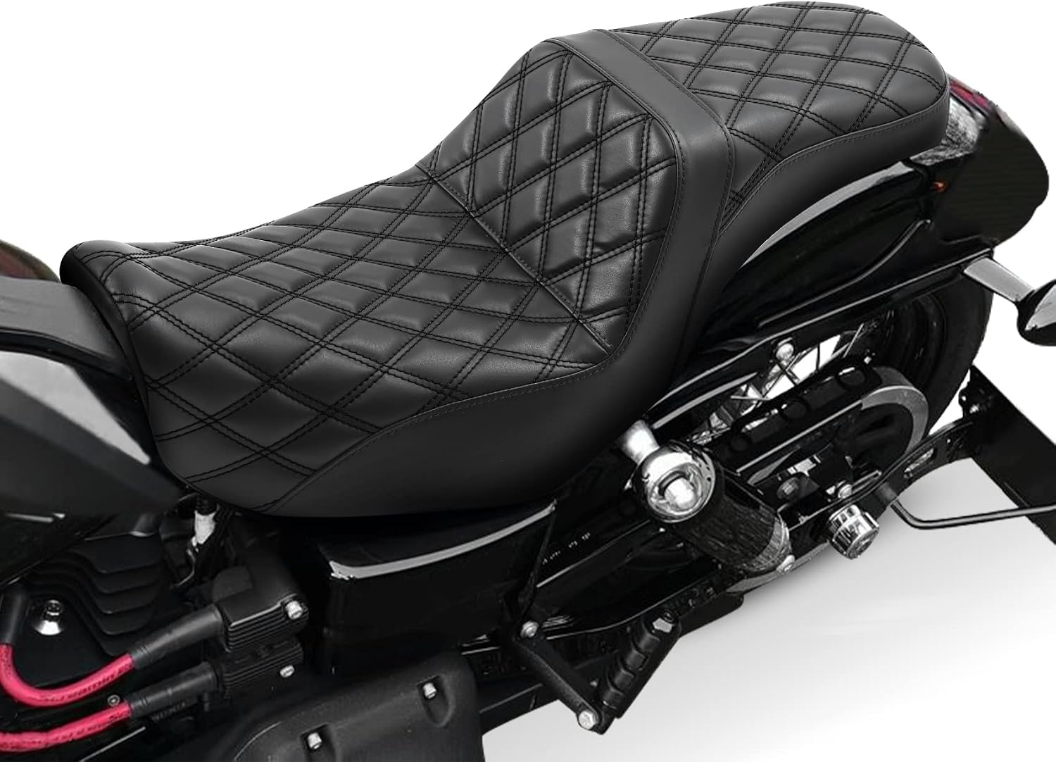 TCMT Driver Driver & Passenger Seat Fit For Dyna Super Glide Street Bob Wide Glide Fat Bob Low Rider Switchback 2006-2017
