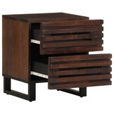 vidaXL Nachtkastjes 2 st 40x34x46 cm massief mangohout