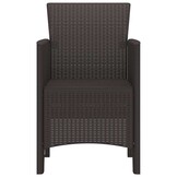 vidaXL Tuinstoel 4 pcs Bruin 53 x 49 x 85 cm PP