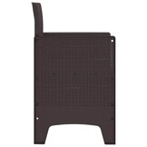 vidaXL Tuinstoel 4 pcs Bruin 53 x 49 x 85 cm PP