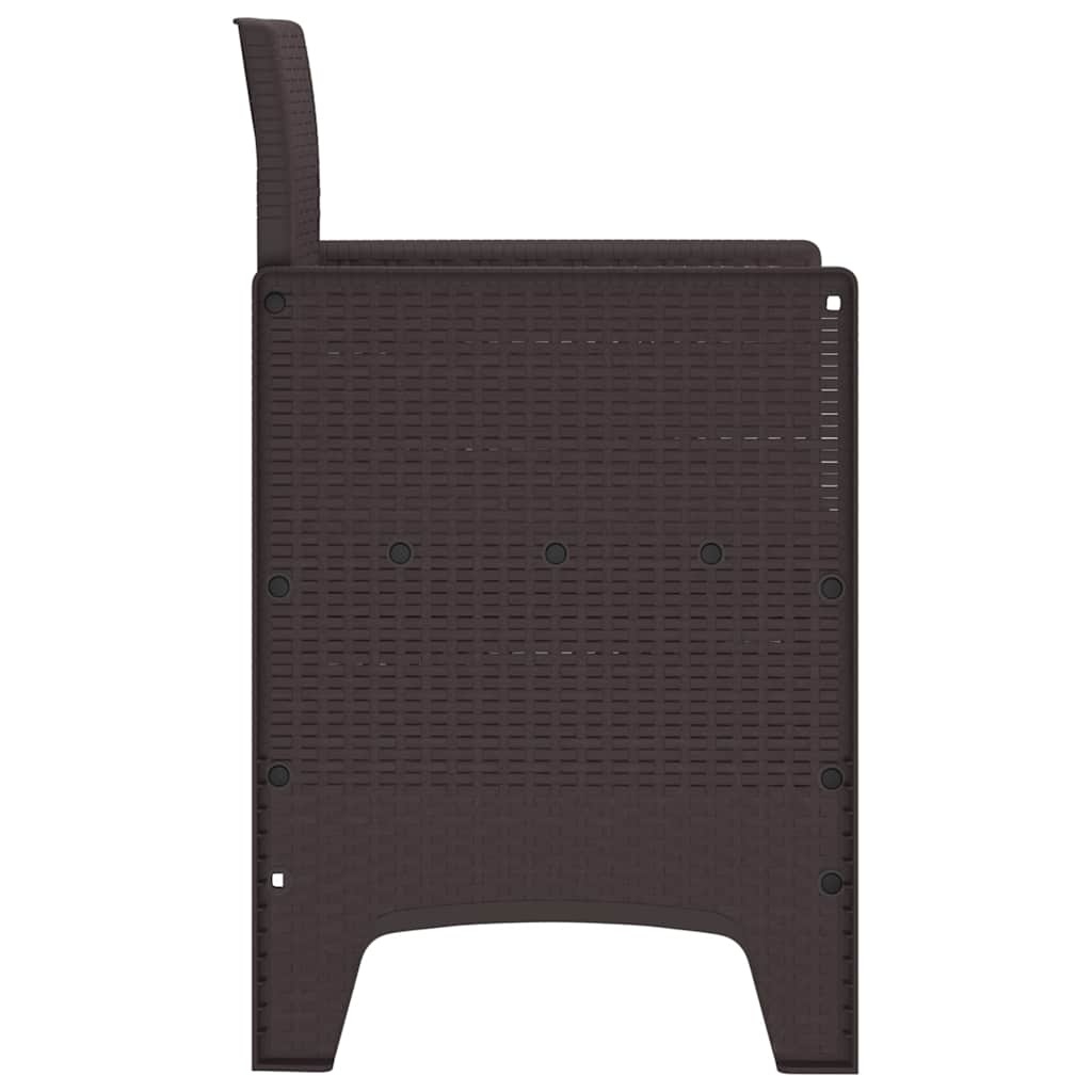 vidaXL Tuinstoel 4 pcs Bruin 53 x 49 x 85 cm PP