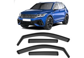 Winddeflectoren VW Tiguan 5-deurs (2016-2023) - 4 stuks Zwart - 46% Korting