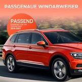 GEARMONSTER Winddeflectoren voor VW Tiguan 2016-2023 5-deurs regenbescherming geïntegreerde spoilers, 4 stuks, zwart