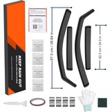 GEARMONSTER Winddeflectoren voor VW Tiguan 2016-2023 5-deurs regenbescherming geïntegreerde spoilers, 4 stuks, zwart