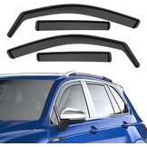 GEARMONSTER Winddeflectoren voor VW Tiguan 2016-2023 5-deurs regenbescherming geïntegreerde spoilers, 4 stuks, zwart