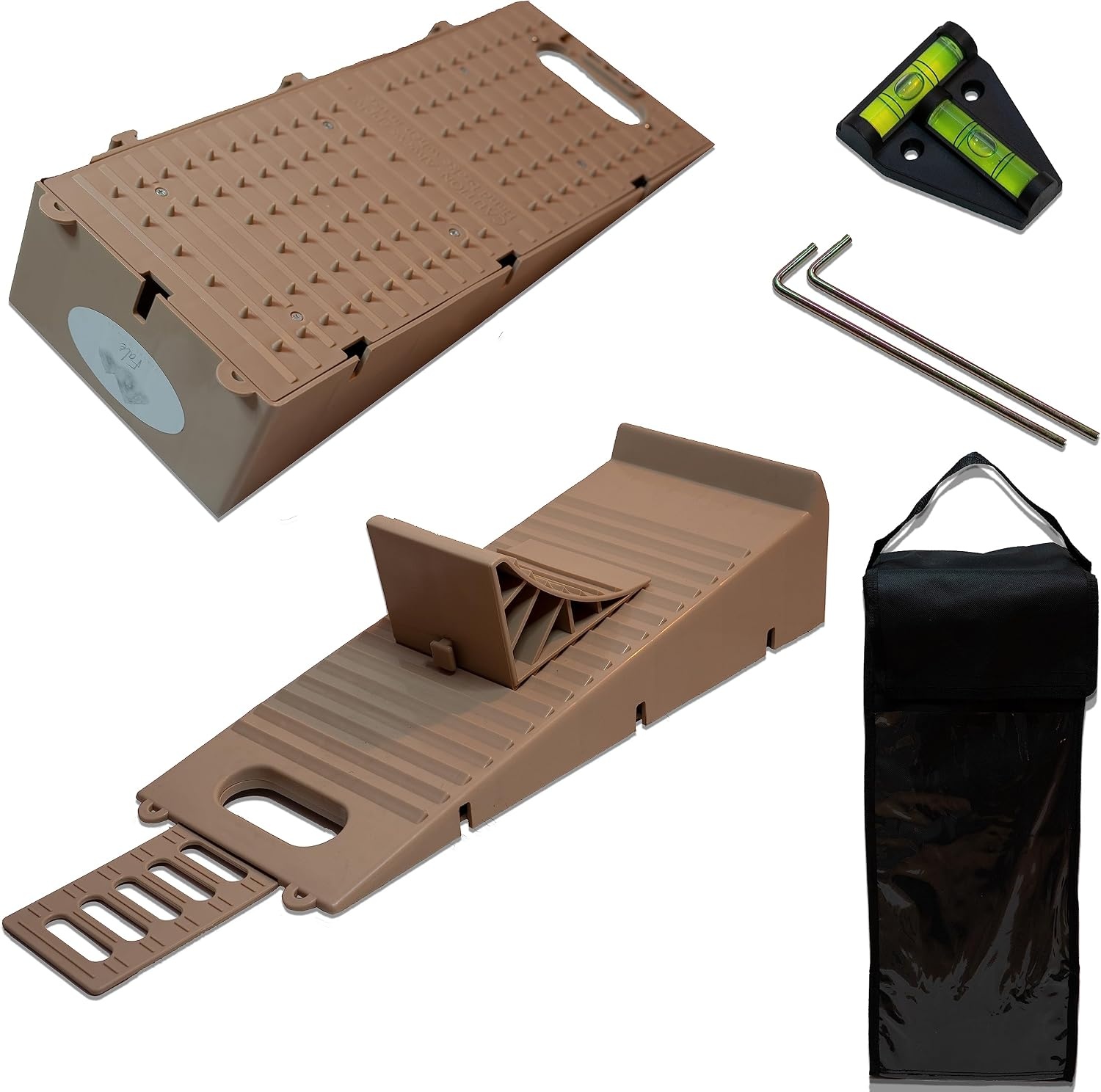 5-Piece Set Loading Wedges Free Camping Accessories Caravan Equipment Underlay Wedge Water Level Driving Ramp Car Driving Wedges Motorhome 3.5 t Motorhome Accessories Underlay Wedges Motorhome WOMO
