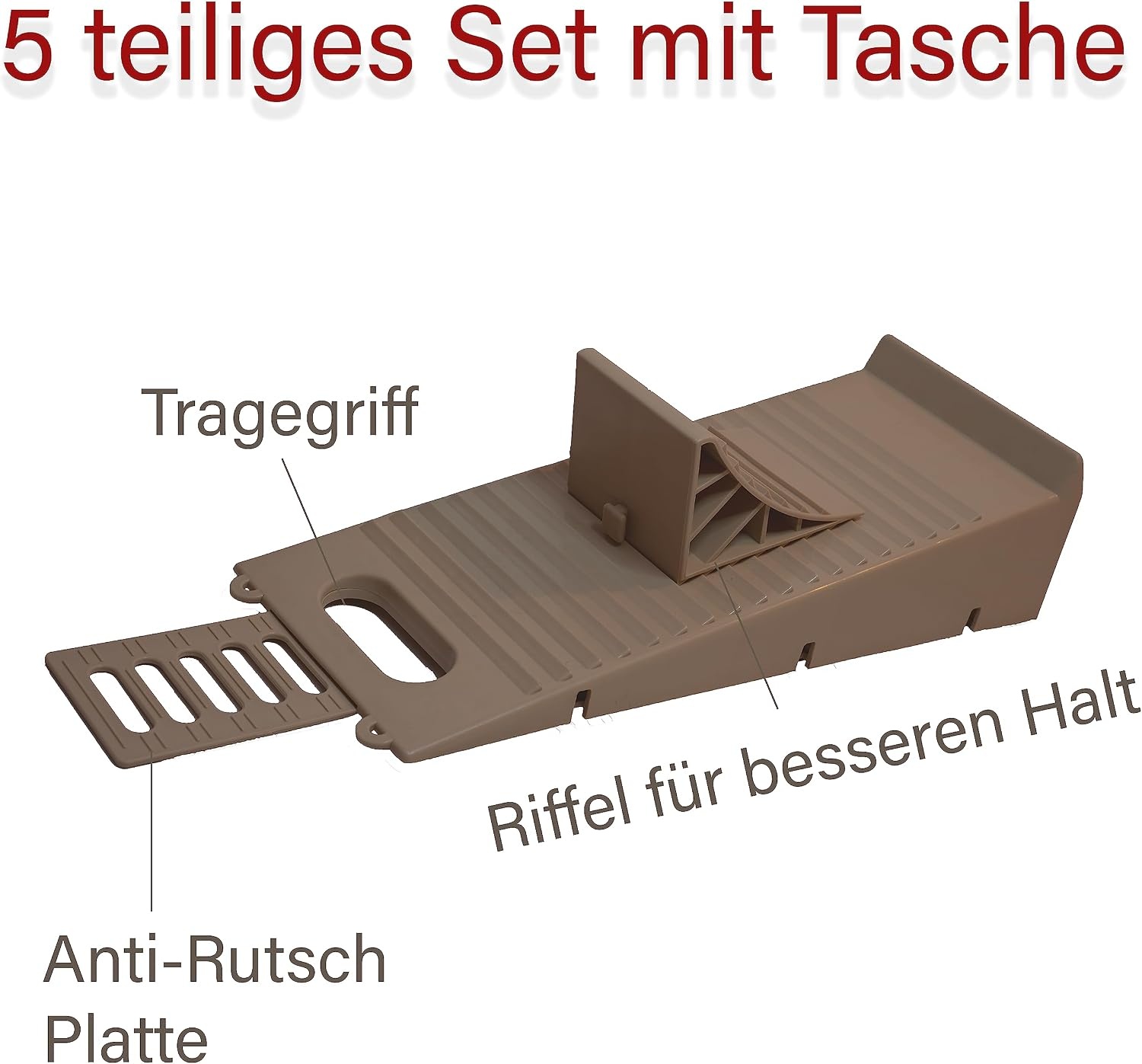 5-Piece Set Loading Wedges Free Camping Accessories Caravan Equipment Underlay Wedge Water Level Driving Ramp Car Driving Wedges Motorhome 3.5 t Motorhome Accessories Underlay Wedges Motorhome WOMO
