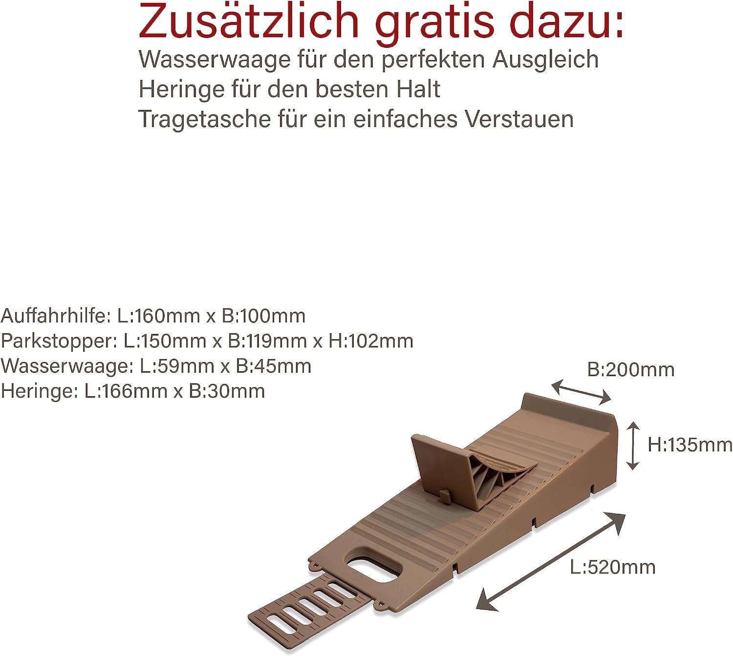 5-Piece Set Loading Wedges Free Camping Accessories Caravan Equipment Underlay Wedge Water Level Driving Ramp Car Driving Wedges Motorhome 3.5 t Motorhome Accessories Underlay Wedges Motorhome WOMO