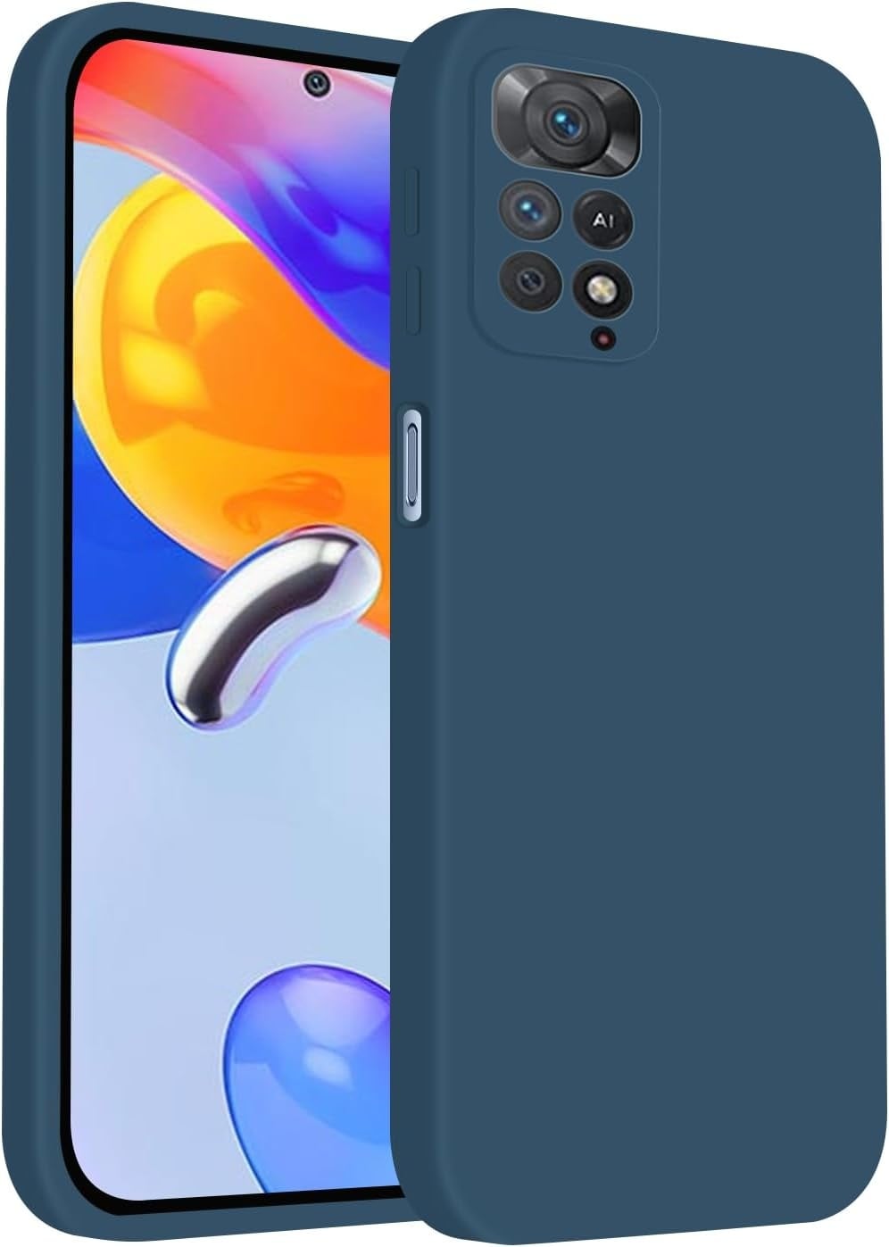 Blauw Siliconen Telefoonhoesje Xiaomi Redmi Note 11 Pro 5G/4G - 62% Korting