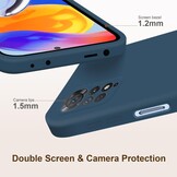 Blauw Siliconen Telefoonhoesje Xiaomi Redmi Note 11 Pro 5G/4G - 62% Korting