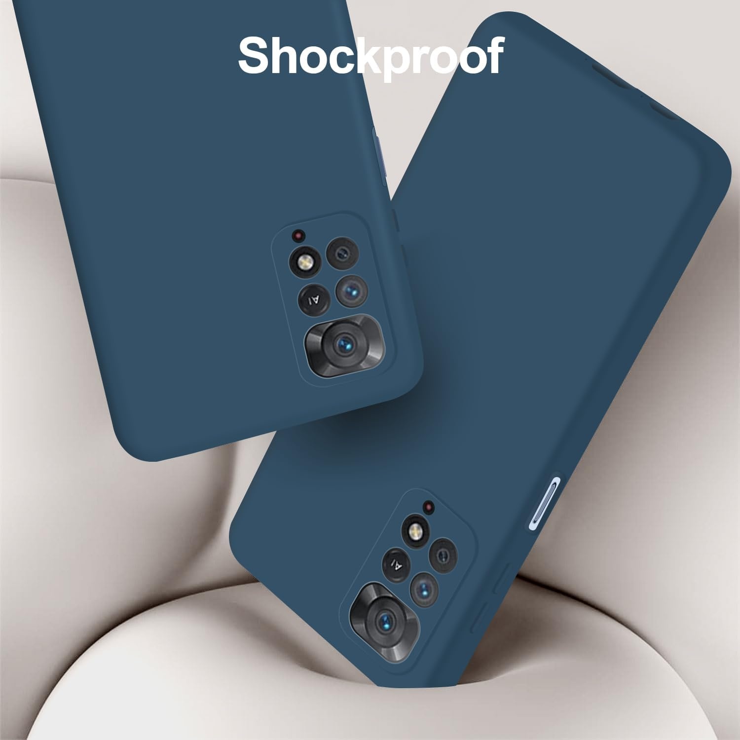 Blauw Siliconen Telefoonhoesje Xiaomi Redmi Note 11 Pro 5G/4G - 62% Korting