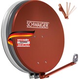 SCHWAIGER Satellietschotel 88 cm - Aluminium - Baksteenrood