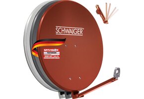 Satellietschotel 88cm Aluminium - Baksteenrood | 54% Korting