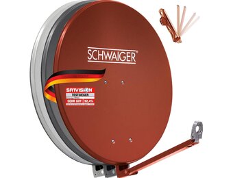 SCHWAIGER Satellietschotel 88 cm - Aluminium - Baksteenrood