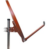 SCHWAIGER Satellietschotel 88 cm - Aluminium - Baksteenrood