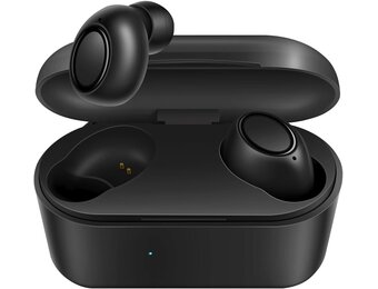 OxyBuds Bluetooth 5.0 zwarte stereo hoofdtelefoon met touch-bediening, compatibel met elke smartphone