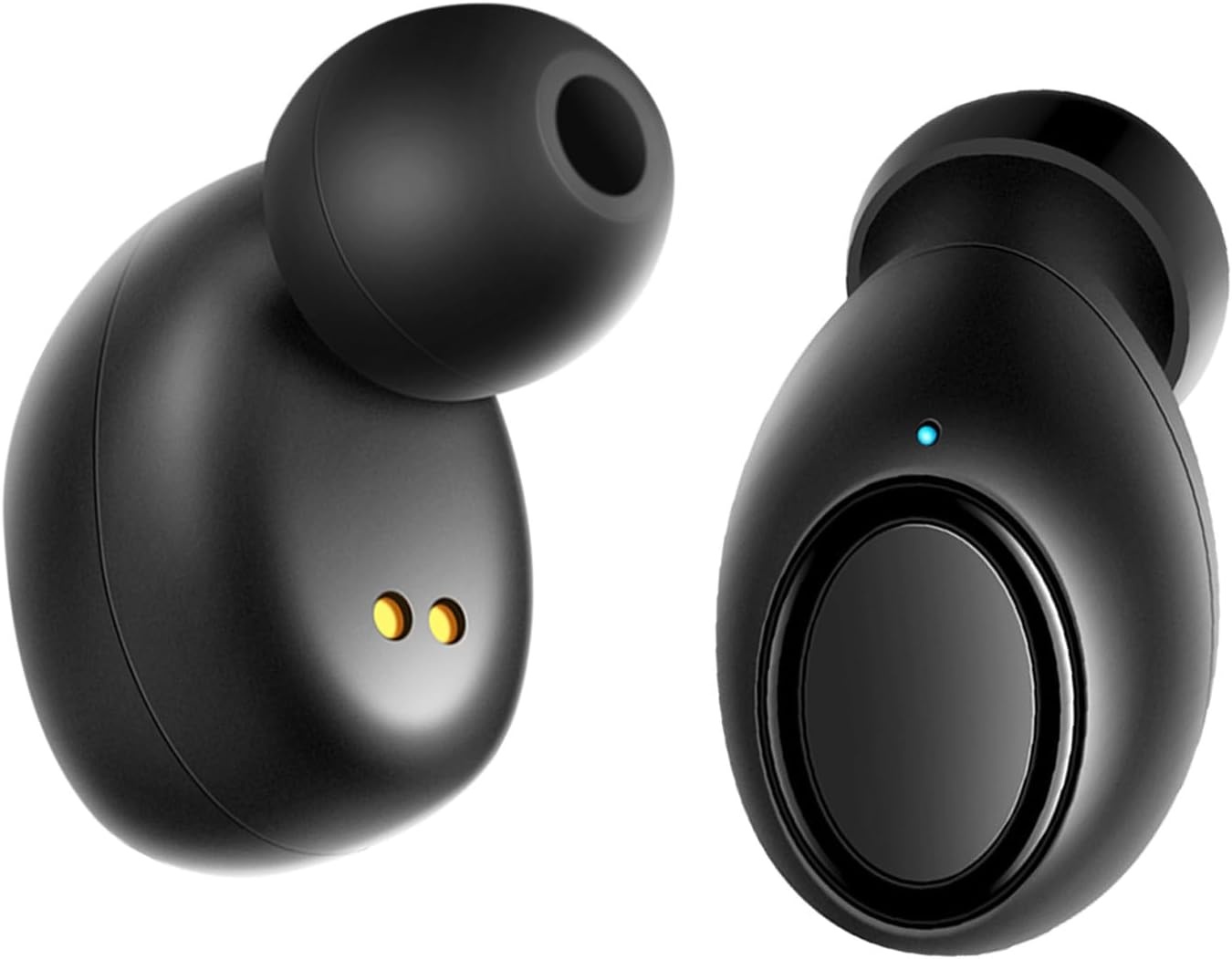 OxyBuds Bluetooth 5.0 zwarte stereo hoofdtelefoon met touch-bediening, compatibel met elke smartphone