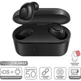 OxyBuds Bluetooth 5.0 zwarte stereo hoofdtelefoon met touch-bediening, compatibel met elke smartphone